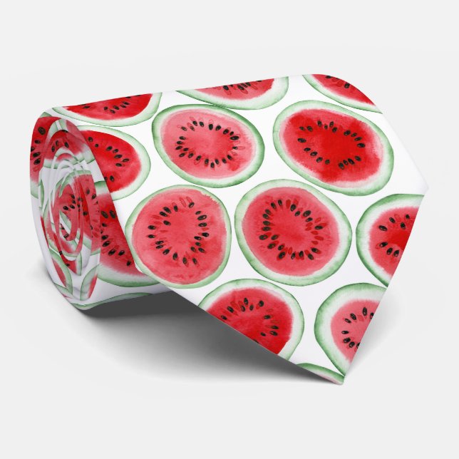 Watermelon slices pattern tie (Rolled)