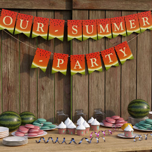 Watermelon Slices Personalised Summer Party Bunting