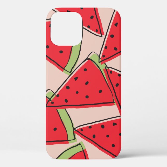 Watermelon Slices Pink Background Pattern Case-Mate iPhone Case (Back)