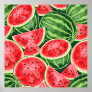 Watermelon Slices Poster