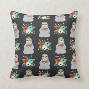 Watermelon Sloth Pattern Cushion