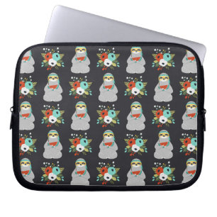 Watermelon Sloth Pattern Laptop Sleeve