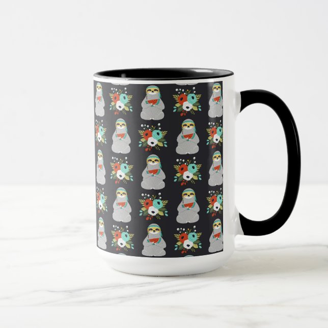 Watermelon Sloth Pattern Mug (Right)