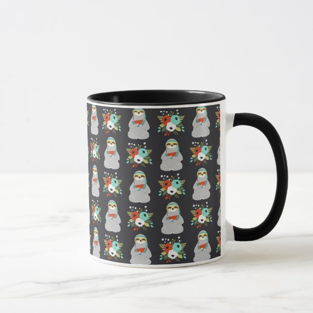 Watermelon Sloth Pattern Mug (Right)