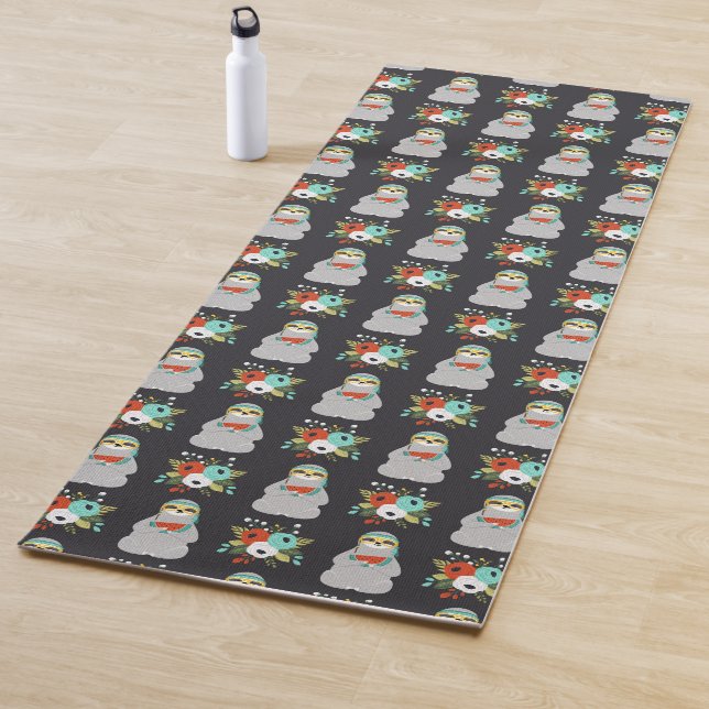 Watermelon Sloth Pattern Yoga Mat (In Situ)