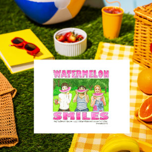 Watermelon Smiles Inspirational Postcard