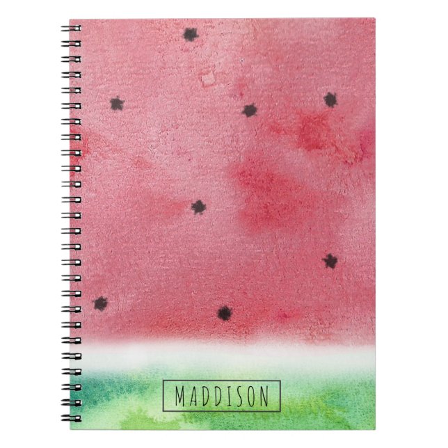 Watermelon Spiral Notebook - Personalised (Front)