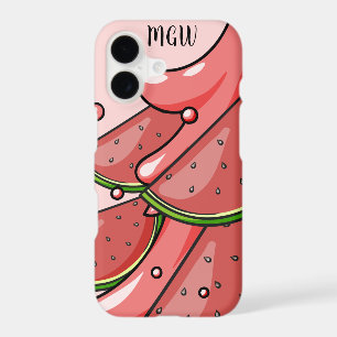 Watermelon Splash custom monogram phone cases