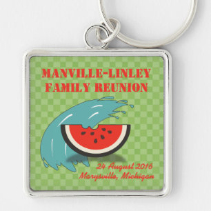 Watermelon Splash Family Reunion Souvenir Keychain