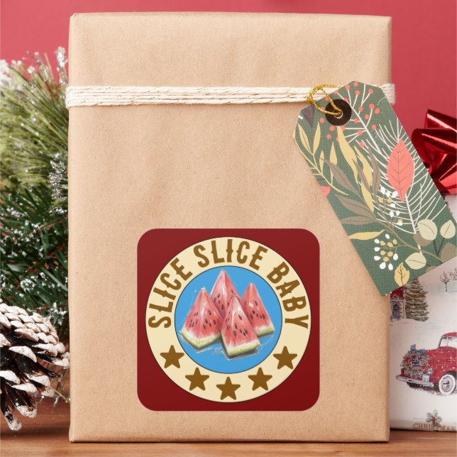 watermelon square sticker (Holiday)