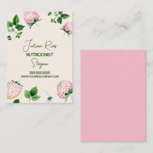 Watermelon Strawberries Border Nutritionist Business Card