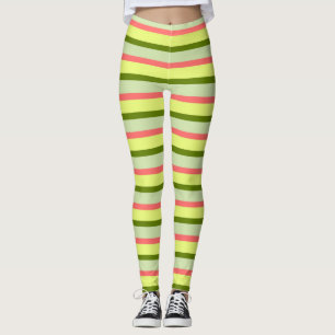 Watermelon Stripe Classic leggings horizontal