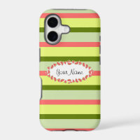 Watermelon Stripe Classic oval 'Name'
