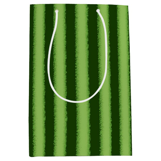 Watermelon stripe (large scale) medium gift bag (Front)
