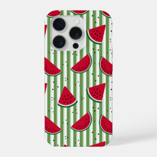 Watermelon Stripe Seamless Pattern iPhone 15 Pro Case