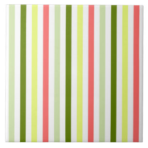 Watermelon Stripe Thin Ceramic Tile