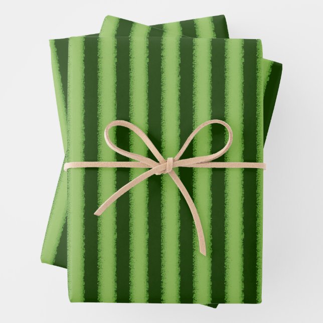 Watermelon stripe wrapping paper sheet (In situ)