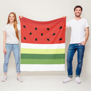 Watermelon Stripes fleece blanket