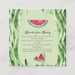 Watermelon Summer Baby Girl Books for Baby Enclosure Card