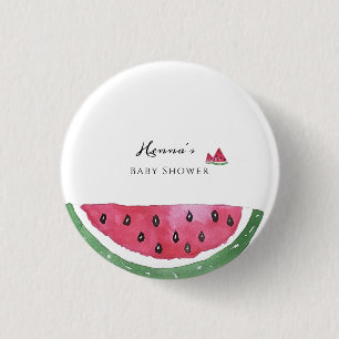 Watermelon Summer Baby Shower  3 Cm Round Badge