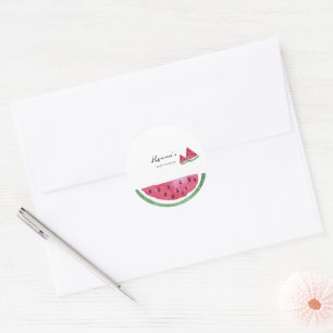 Watermelon Summer Baby Shower Sticker