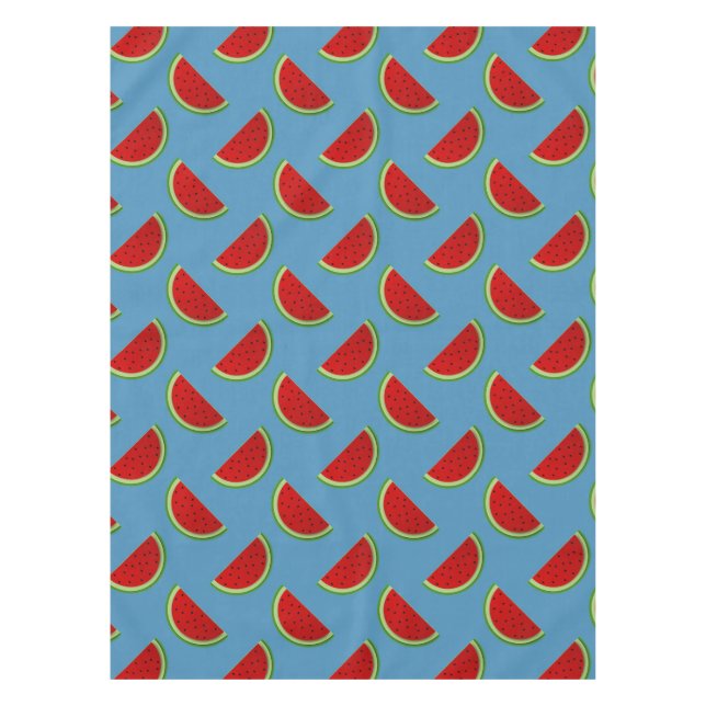 🍉 Watermelon Summer Blue Picnic Table Decor🌊 Tablecloth (Front)