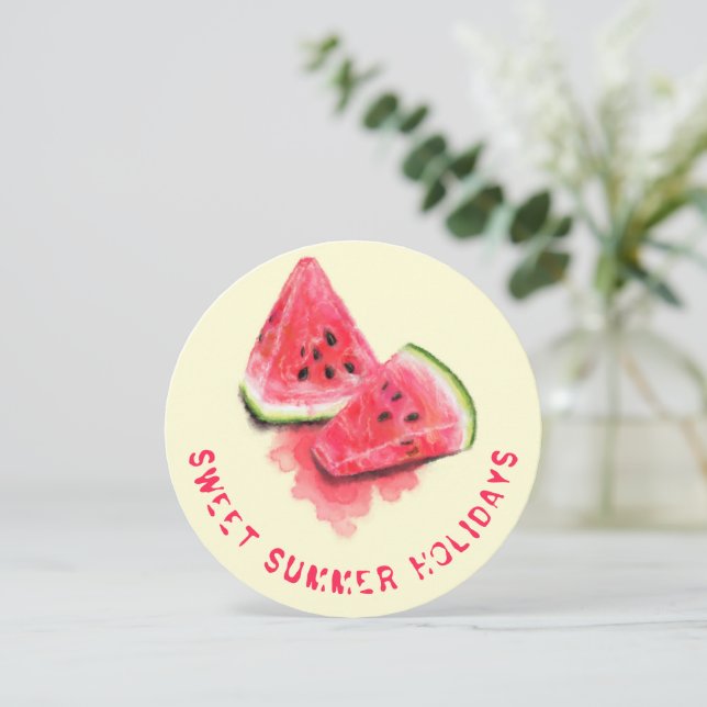 Watermelon Summer Card (Standing Front)