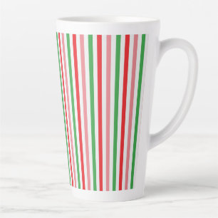 Watermelon Summer Colourful Stripes Pattern-56205 Latte Mug