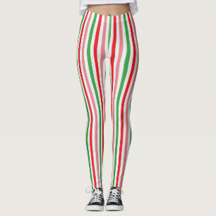 Watermelon Summer Colourful Stripes Pattern-56205 Leggings