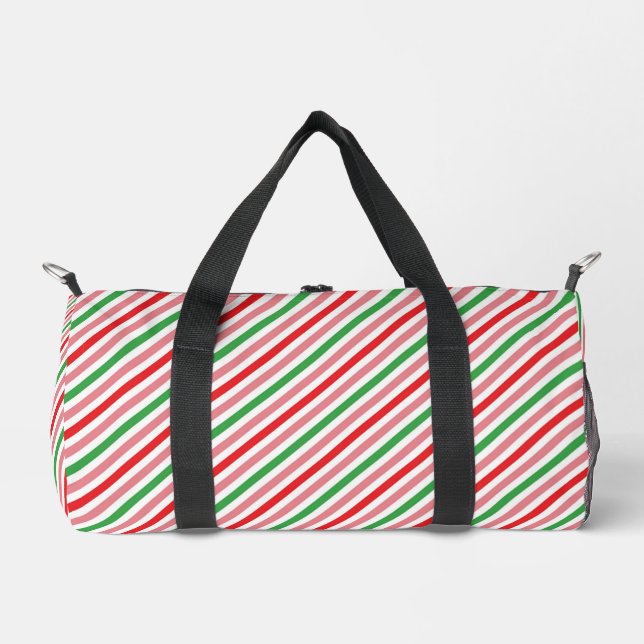 Watermelon Summer Cross Stripes Pattern-56206 Duffle Bag (Front)