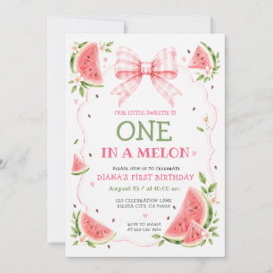 Watermelon Summer First Birthday  Invitation