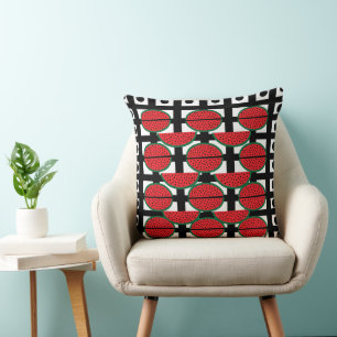Watermelon Summer Fruit Geometric Pattern Cushion