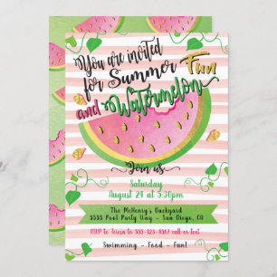 Watermelon Summer Party invitation