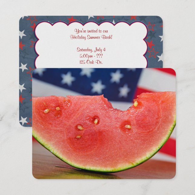 Watermelon Summer Party Invitation (Front/Back)