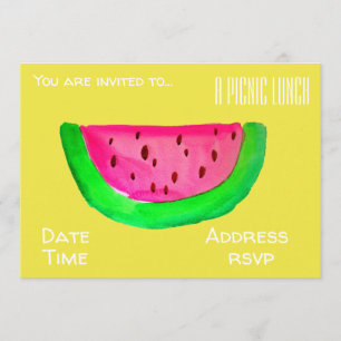 Watermelon Summer picnic lunch party Invitation