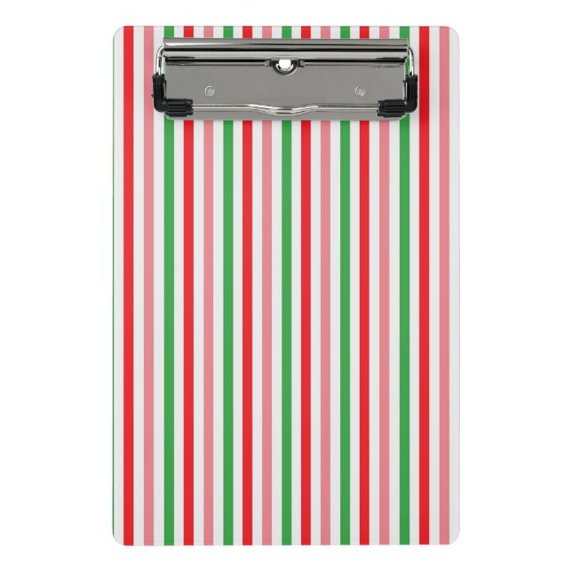 Watermelon Summer Stripes Digital Paper  Mini Clipboard (Front)