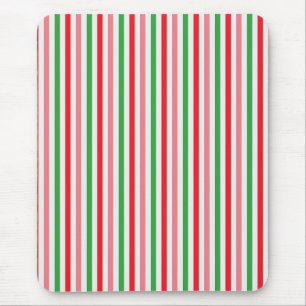 Watermelon Summer Stripes Digital Paper Mouse Pad