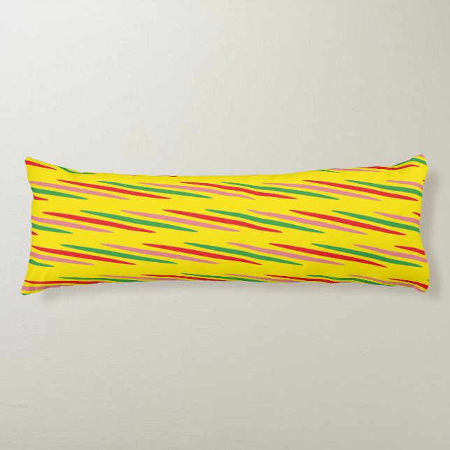 Watermelon Summer Stripes Pattern-56204 Body Cushion (Front)
