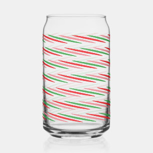 Watermelon Summer Stripes Pattern-56204 Can Glass