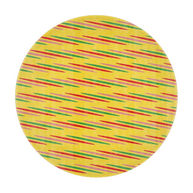 Watermelon Summer Stripes Pattern-56204 Cutting Board (Front)