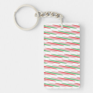 Watermelon Summer Stripes Pattern-56204 Key Ring