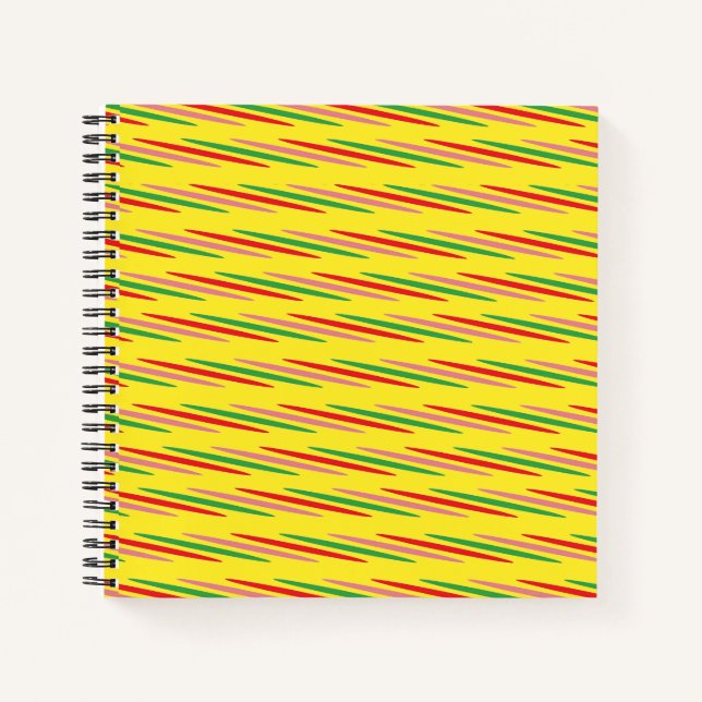 Watermelon Summer Stripes Pattern-56204 Notebook (Front)