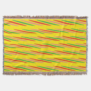 Watermelon Summer Stripes Pattern-56204 Throw Blanket