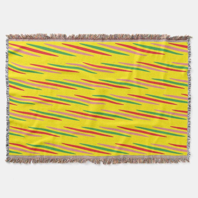 Watermelon Summer Stripes Pattern-56204 Throw Blanket (Front)