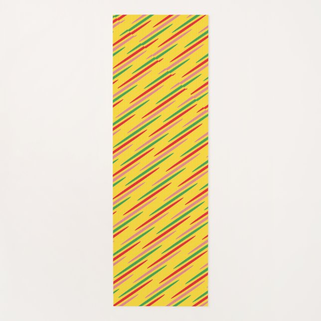 Watermelon Summer Stripes Pattern-56204 Yoga Mat (Front)