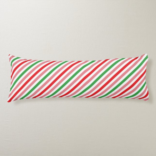 Watermelon Summer Stripes Pattern-56206 Body Cushion (Front)