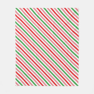Watermelon Summer Stripes Pattern-56206 Fleece Blanket