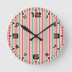 Watermelon Summer Stripes Pattern-56206 Round Clock