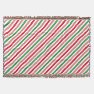 Watermelon Summer Stripes Pattern-56206 Throw Blanket