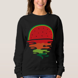 Watermelon Summer Sunset Water Fruit Sunset Waterm Sweatshirt
